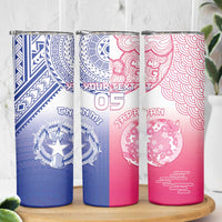 Custom Northern Mariana Islands And Japan Together Skinny Tumbler