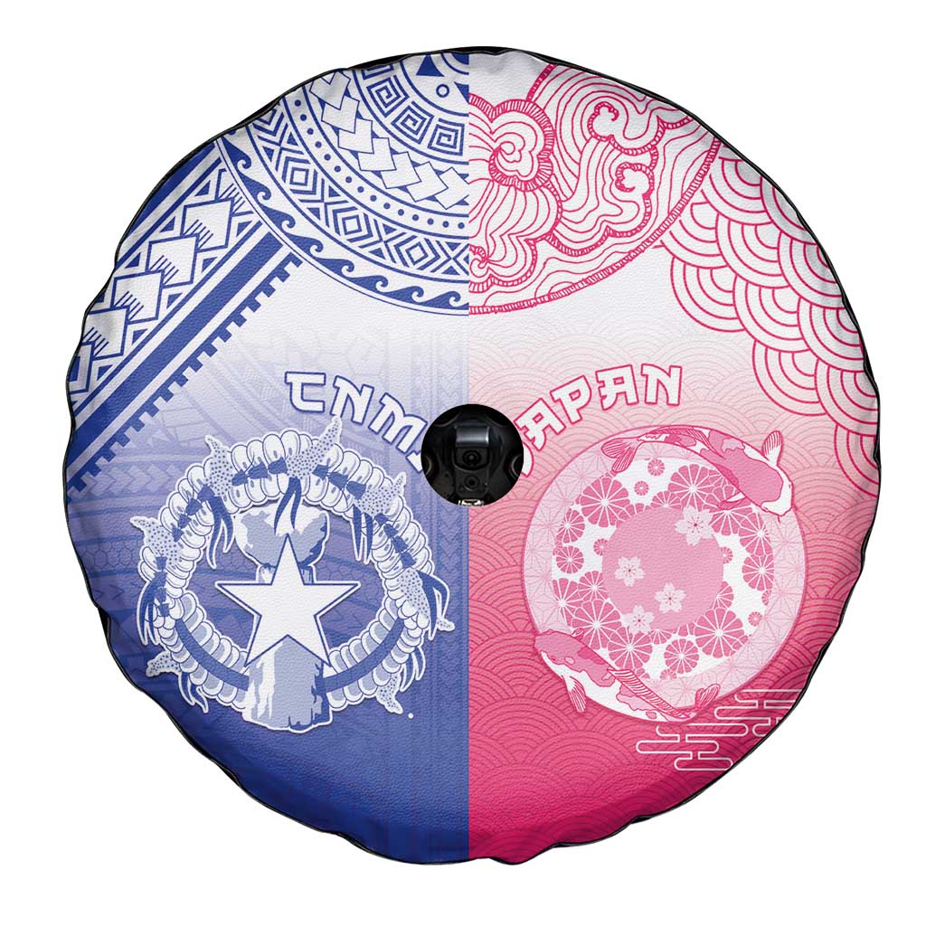 Northern Mariana Islands And Japan Together Spare Tire Cover