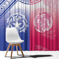 Northern Mariana Islands And Japan Together Window Curtain