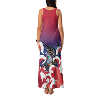 Guam Blue Marlin Fishing Family Matching Tank Maxi Dress and Hawaiian Shirt Polynesian Style LT05 - Polynesian Pride