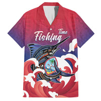Guam Blue Marlin Fishing Hawaiian Shirt Polynesian Style