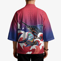 Guam Blue Marlin Fishing Kimono Polynesian Style