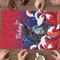 Guam Blue Marlin Fishing Puzzle Polynesian Style