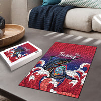 Guam Blue Marlin Fishing Puzzle Polynesian Style