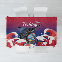 Guam Blue Marlin Fishing Tablecloth Polynesian Style