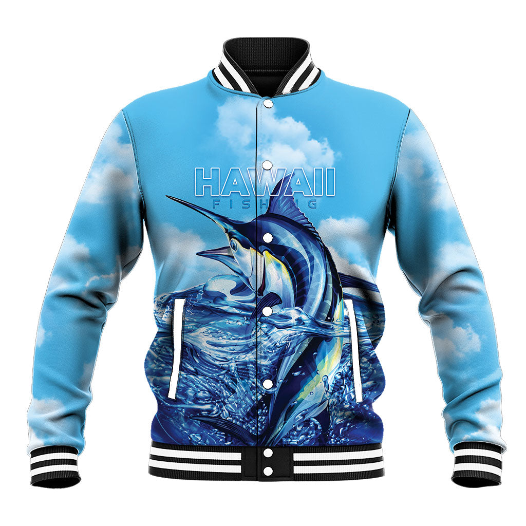 Hawaii Blue Marlin Fishing Baseball Jacket
