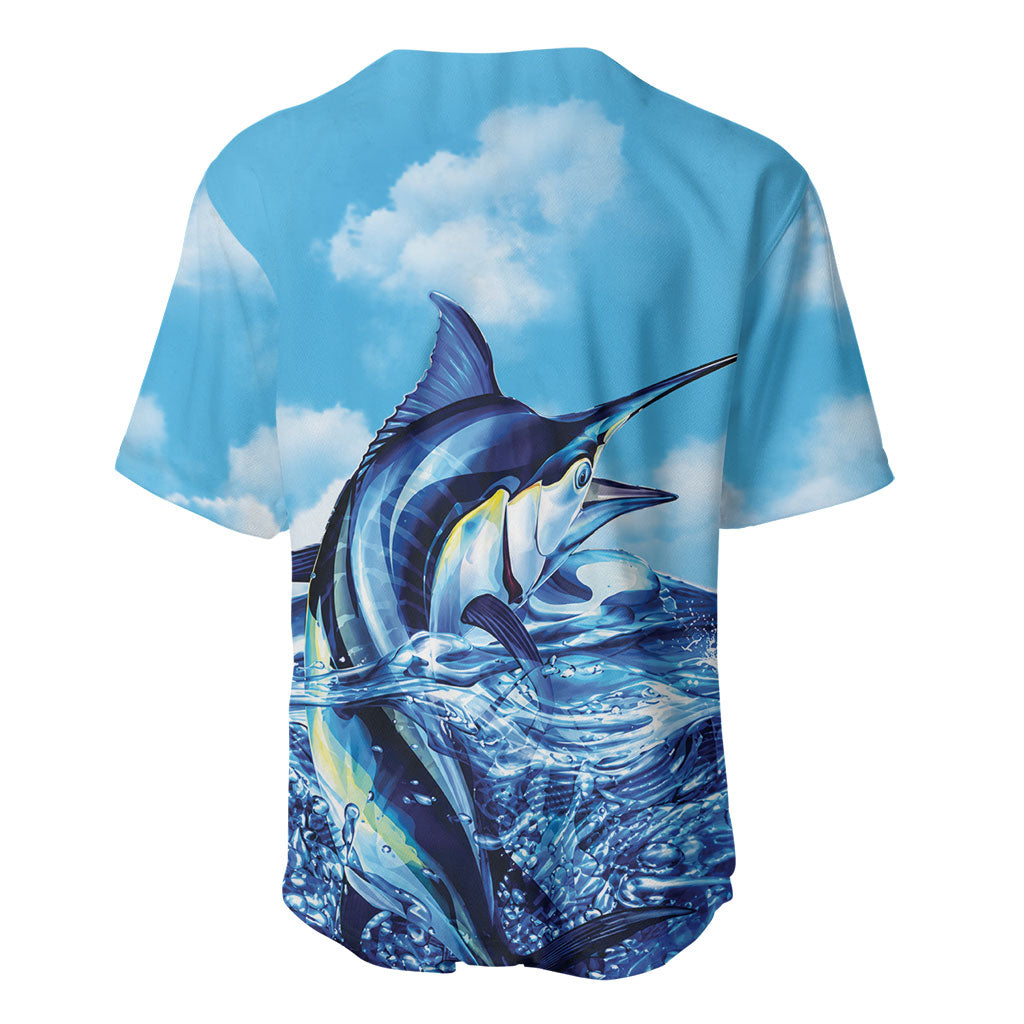 Hawaii Blue Marlin Fishing Baseball Jersey