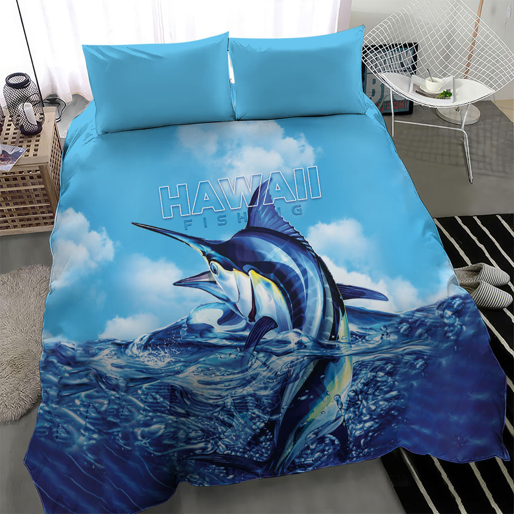 Hawaii Blue Marlin Fishing Bedding Set