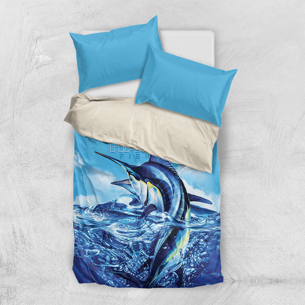 Hawaii Blue Marlin Fishing Bedding Set