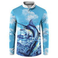 Hawaii Blue Marlin Fishing Button Sweatshirt