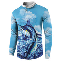 Hawaii Blue Marlin Fishing Button Sweatshirt