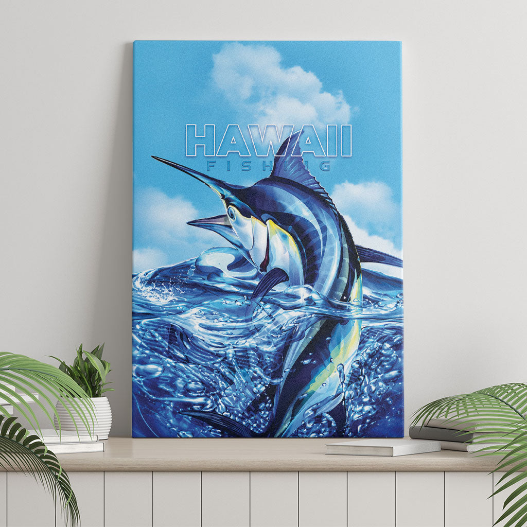 Hawaii Blue Marlin Fishing Canvas Wall Art