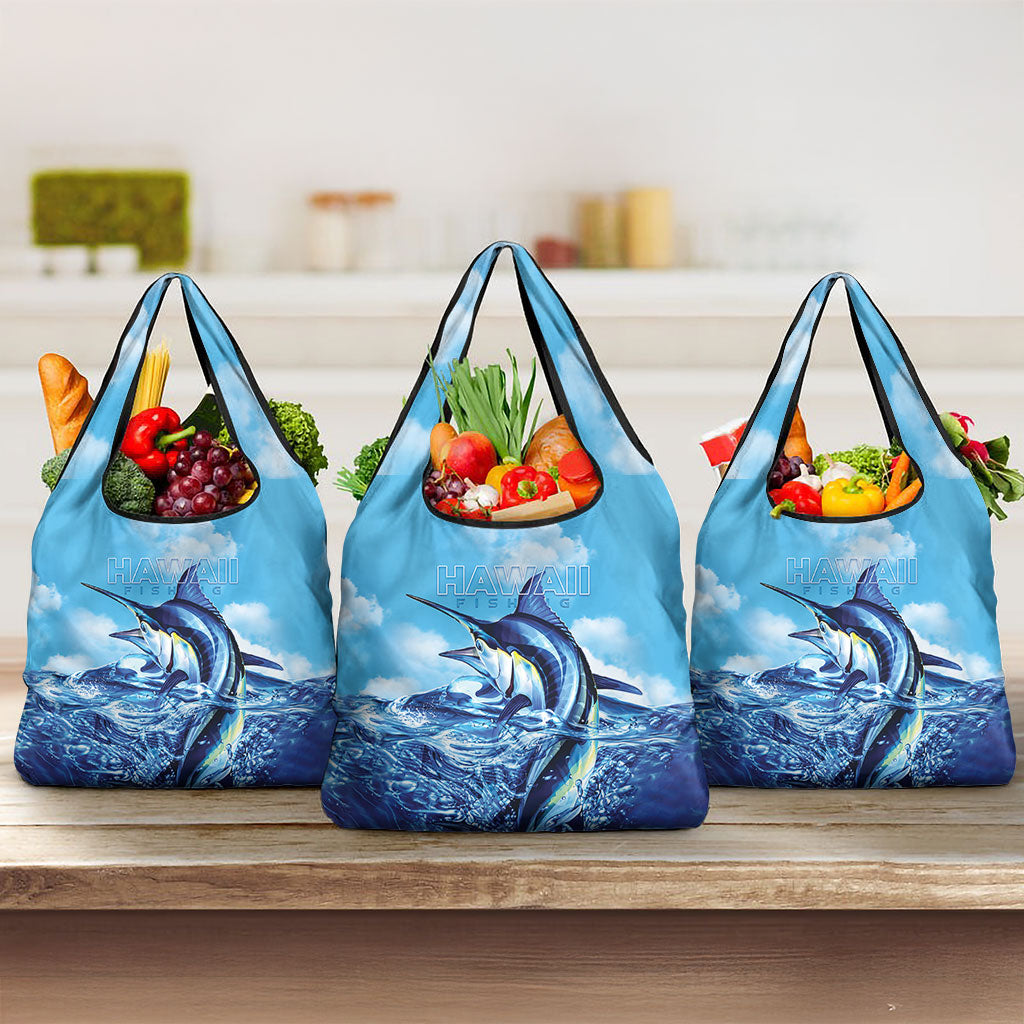 Hawaii Blue Marlin Fishing Grocery Bag