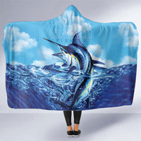 Hawaii Blue Marlin Fishing Hooded Blanket