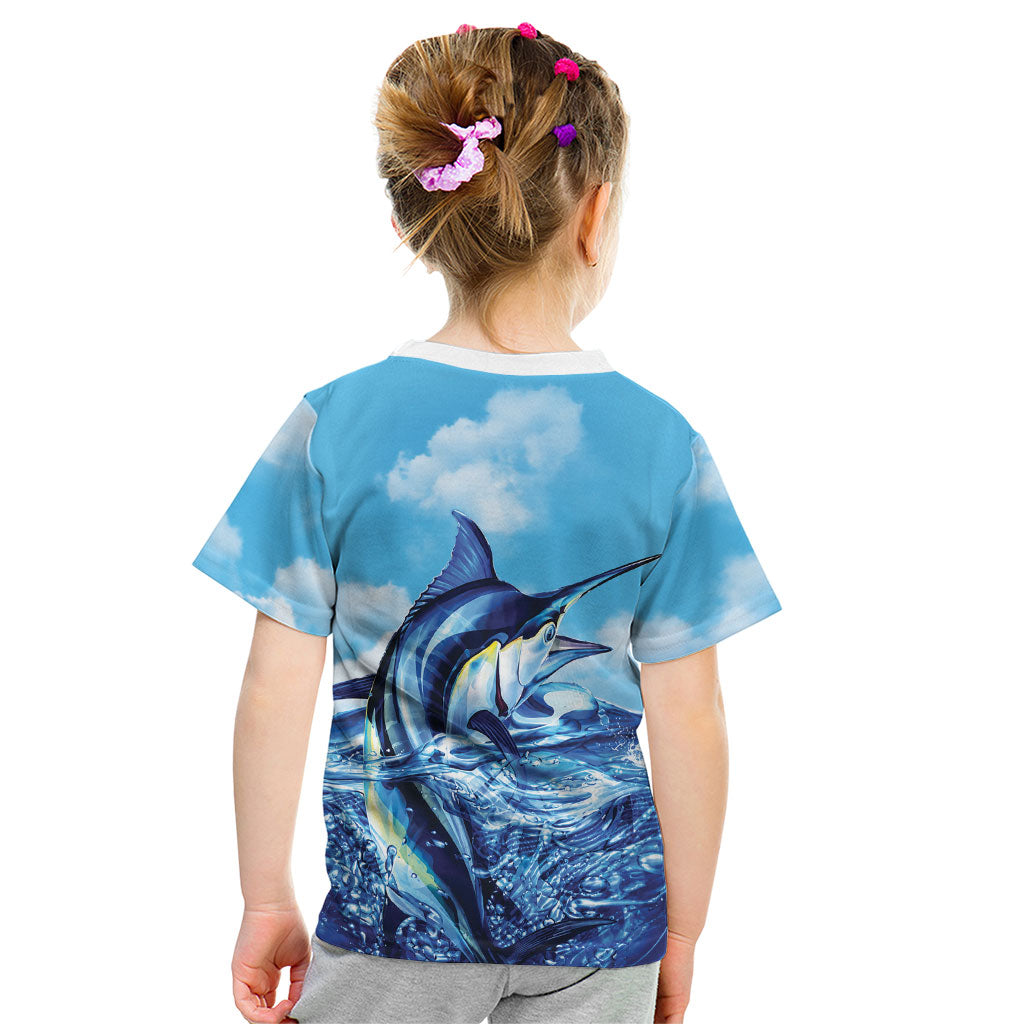 Hawaii Blue Marlin Fishing Kid T Shirt
