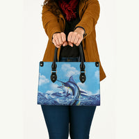 Hawaii Blue Marlin Fishing Leather Bag