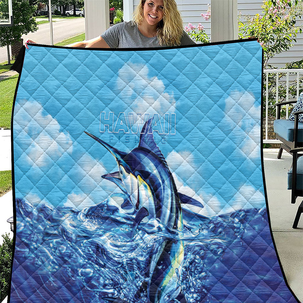 Hawaii Blue Marlin Fishing Quilt