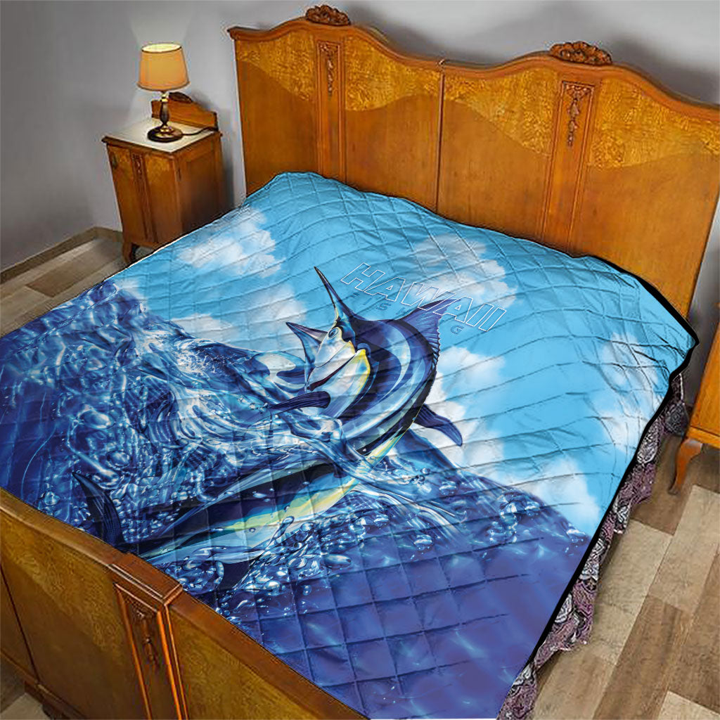 Hawaii Blue Marlin Fishing Quilt