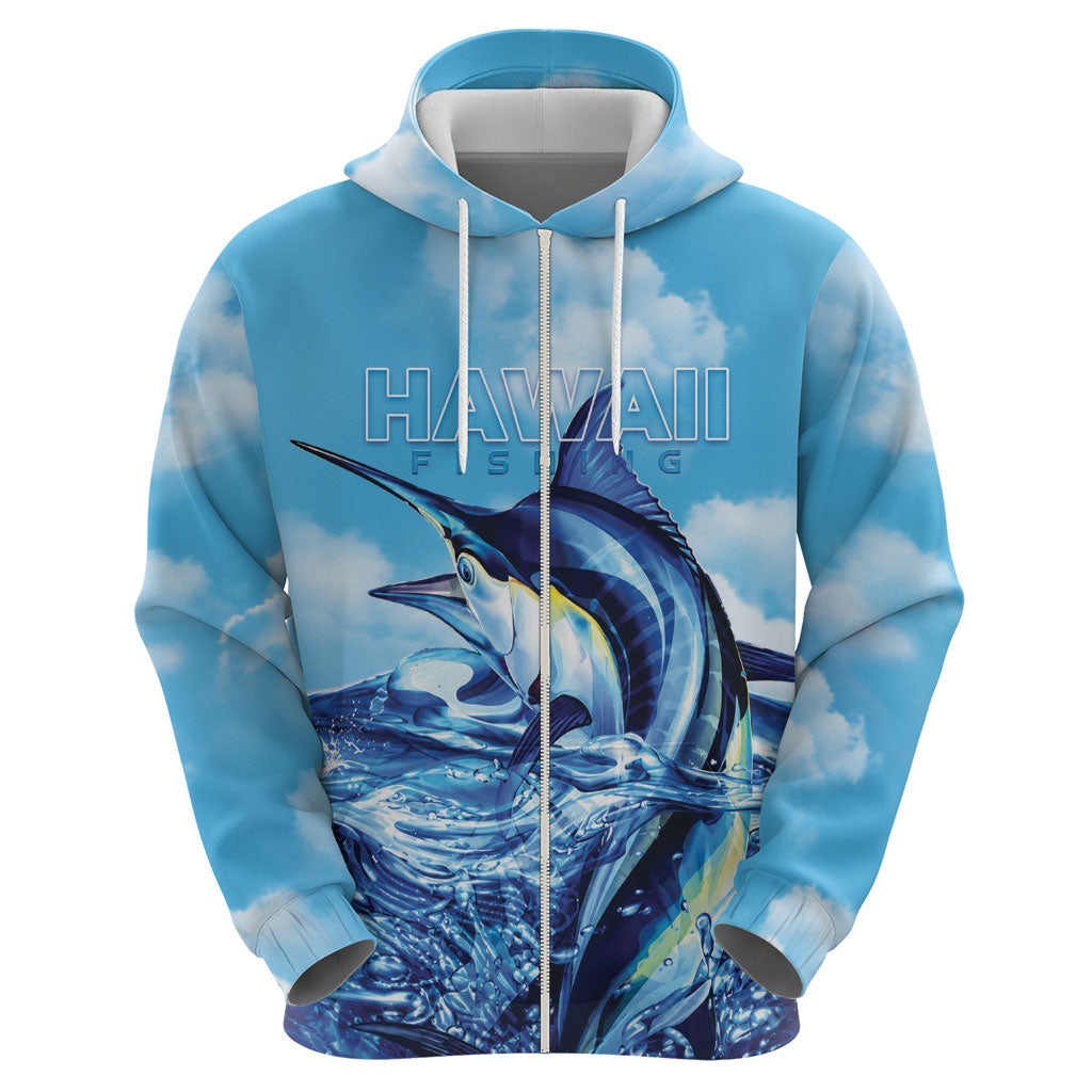 Hawaii Blue Marlin Fishing Zip Hoodie