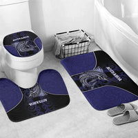 New Zealand Aotearoa Bathroom Set Blue Marlin Fishing Maori Pattern