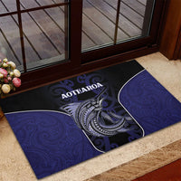 New Zealand Aotearoa Rubber Doormat Blue Marlin Fishing Maori Pattern LT05 - Polynesian Pride
