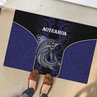 New Zealand Aotearoa Rubber Doormat Blue Marlin Fishing Maori Pattern LT05 - Polynesian Pride