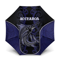 New Zealand Aotearoa Umbrella Blue Marlin Fishing Maori Pattern