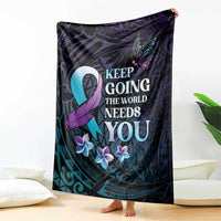 Polynesia Suicide Prevention Awareness Blanket Keep Going The World Needs You
