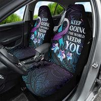 Polynesia Suicide Prevention Awareness Car Seat Cover Keep Going The World Needs You