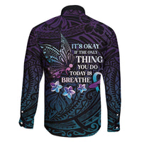 Polynesia Suicide Prevention Awareness Family Matching Long Sleeve Bodycon Dress and Hawaiian Shirt Keep Going The World Needs You