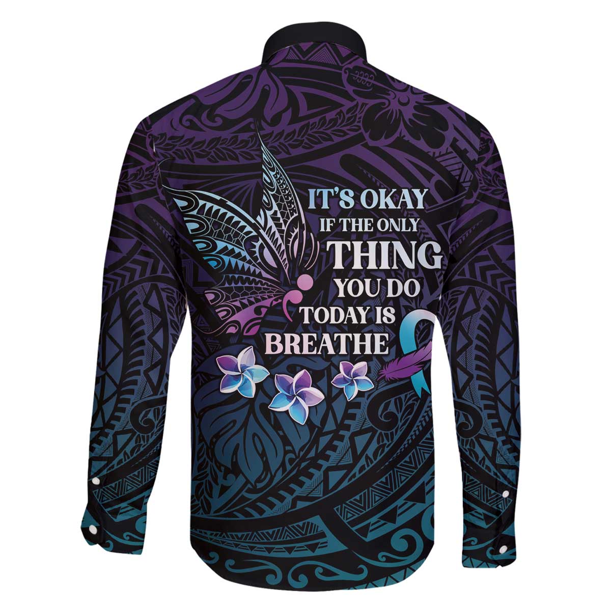 Polynesia Suicide Prevention Awareness Family Matching Puletasi and Hawaiian Shirt Keep Going The World Needs You