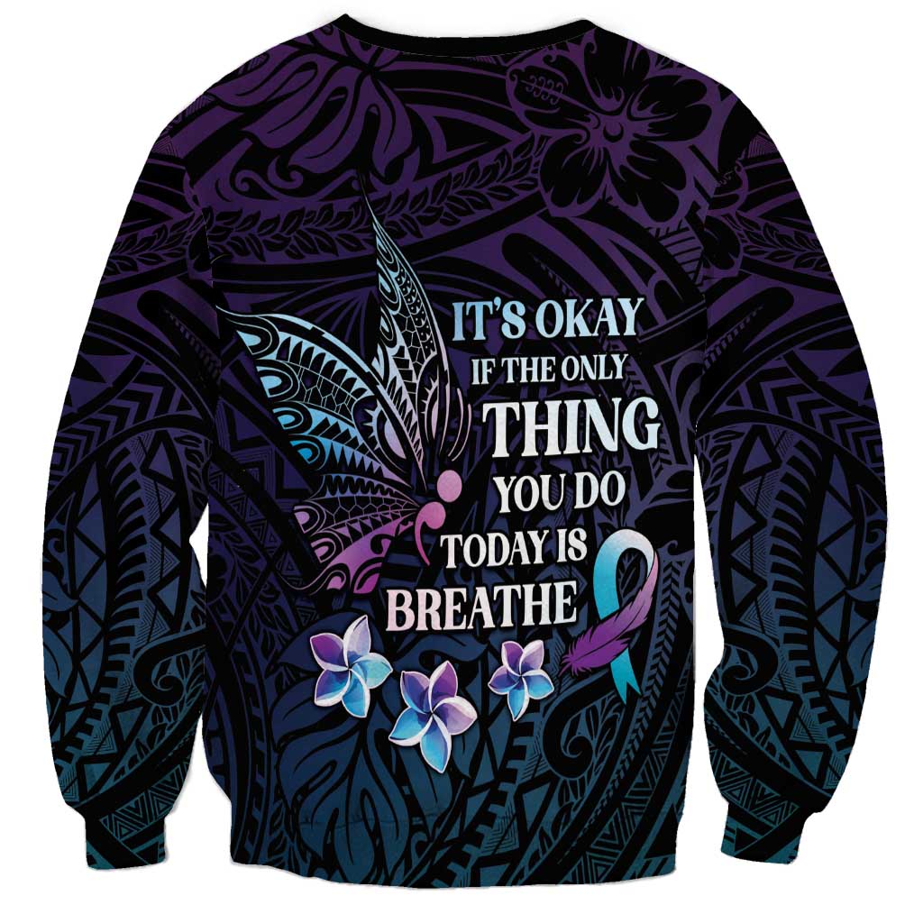 Polynesia Suicide Prevention Awareness Sweatshirt Keep Going The World Needs You
