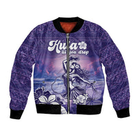Aloha Hawaii Kauai Island Bomber Jacket Hula Till You Drop