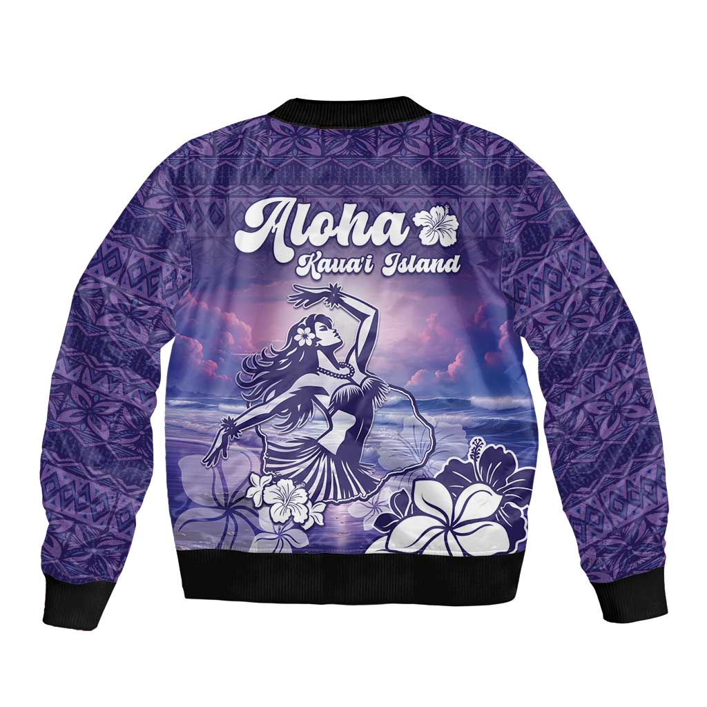 Aloha Hawaii Kauai Island Bomber Jacket Hula Till You Drop