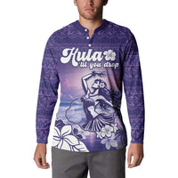 Aloha Hawaii Kauai Island Button Sweatshirt Hula Till You Drop
