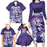 Aloha Hawaii Kauai Island Family Matching Long Sleeve Bodycon Dress and Hawaiian Shirt Hula Till You Drop LT05 - Polynesian Pride