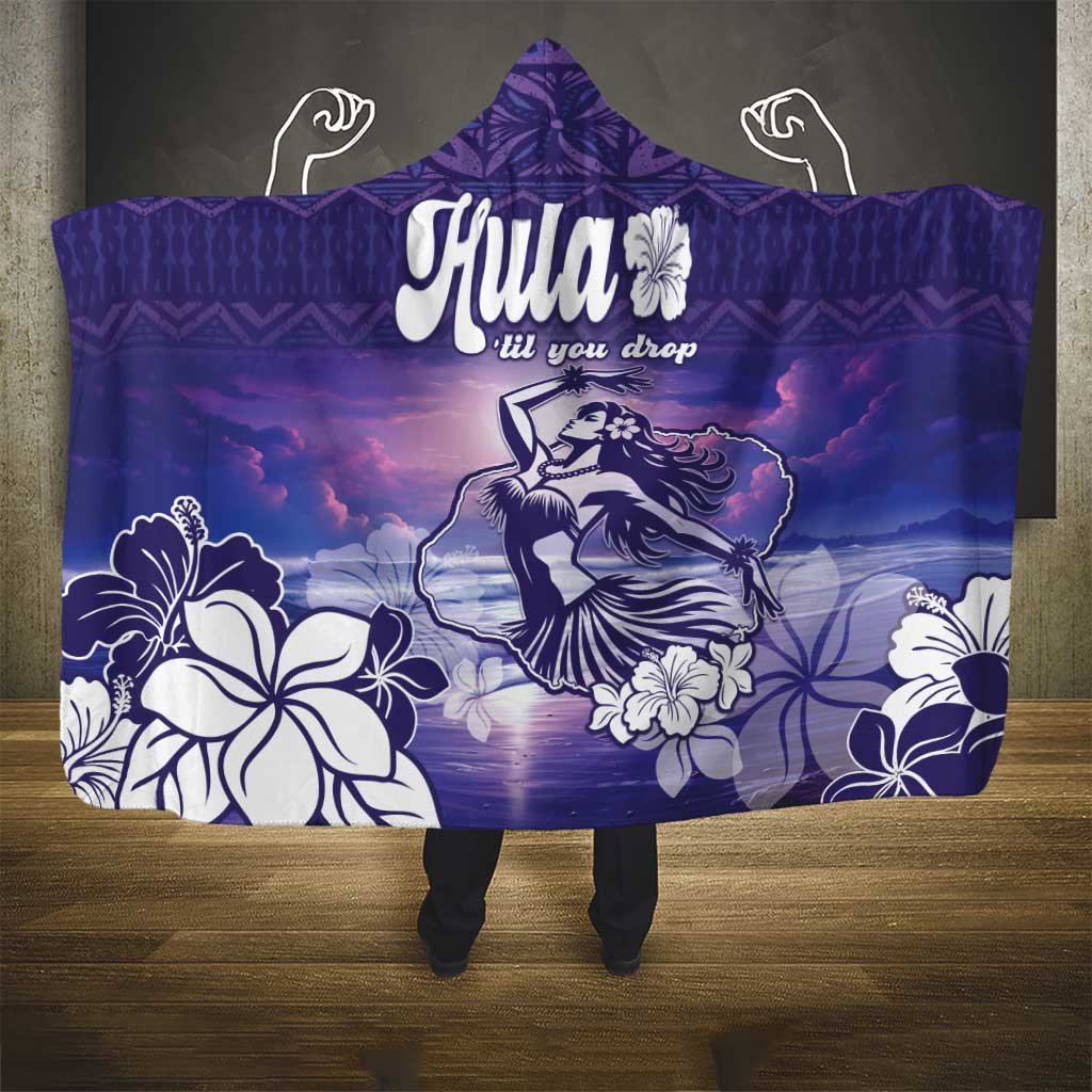 Aloha Hawaii Kauai Island Hooded Blanket Hula Till You Drop LT05 - Polynesian Pride