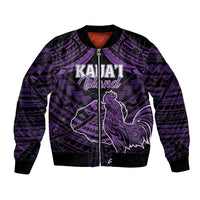 Personalised Hawaii Kauai Island Bomber Jacket Rooster Tribal Tattoo Simple Style