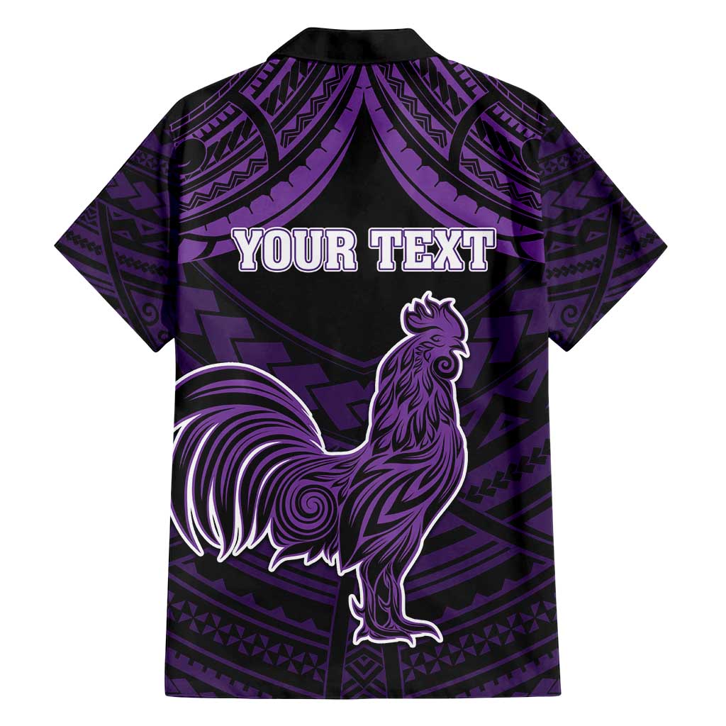 Personalised Hawaii Kauai Island Family Matching Tank Maxi Dress and Hawaiian Shirt Rooster Tribal Tattoo Simple Style