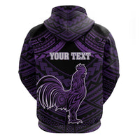 Personalised Hawaii Kauai Island Hoodie Rooster Tribal Tattoo Simple Style