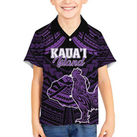Personalised Hawaii Kauai Island Kid Hawaiian Shirt Rooster Tribal Tattoo Simple Style