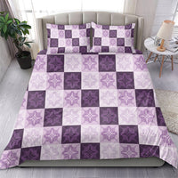 Lavender Manta Ray Hawaiian Quilt Motif Bedding Set