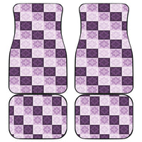 Lavender Manta Ray Hawaiian Quilt Motif Car Mats