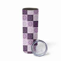 Lavender Manta Ray Hawaiian Quilt Motif Skinny Tumbler