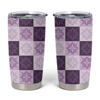 Lavender Manta Ray Hawaiian Quilt Motif Tumbler Cup