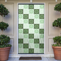 Sage Green Manta Ray Hawaiian Quilt Motif Door Cover