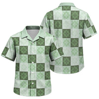 Sage Green Manta Ray Hawaiian Quilt Motif Family Matching Mermaid Dress and Hawaiian Shirt