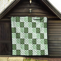 Sage Green Manta Ray Hawaiian Quilt Motif Quilt