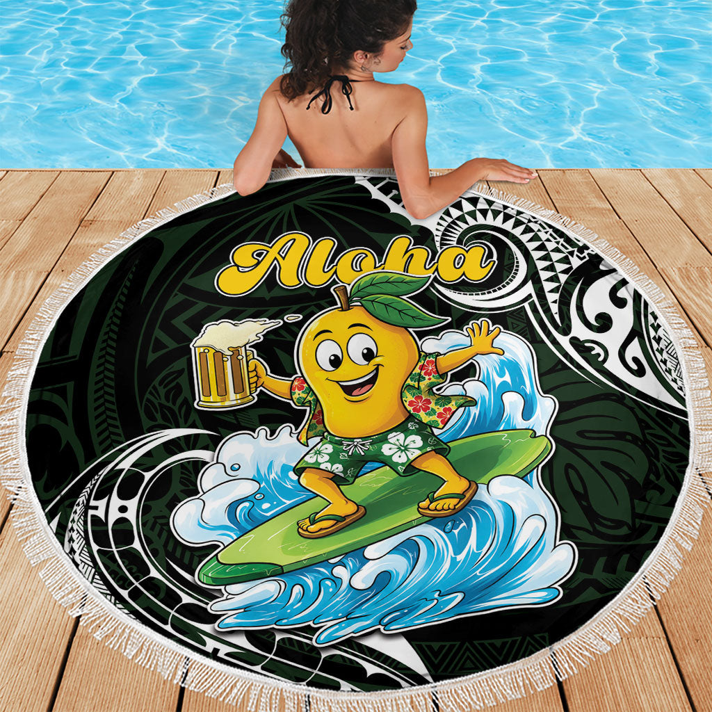 Aloha Hawaii Mango Surfing Beach Blanket Polynesian Style
