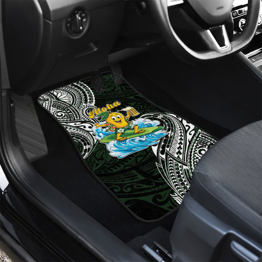 Aloha Hawaii Mango Surfing Car Mats Polynesian Style